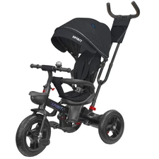 Трехколесный велосипед Tilly Spirit T-3811 Black с ручкой, черный